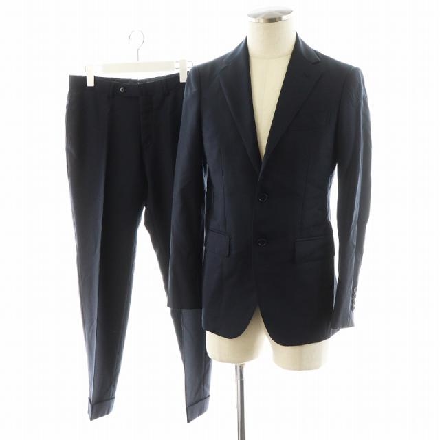 【中古】ビームス BEAMS カスタムテーラー Custom Tailor スーツ テーラードジャケット シングル パンツ 紺