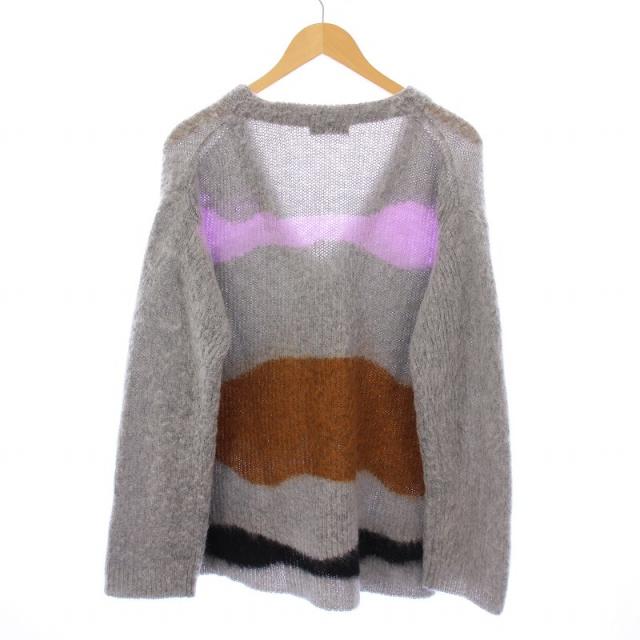 【美品】マルニ　MARNI カーディガン　カシミヤ混　モヘヤ混　黒　切り替え 美品】マルニ MARNI カーディガン カシミヤ混 モヘヤ混 黒 切り替え