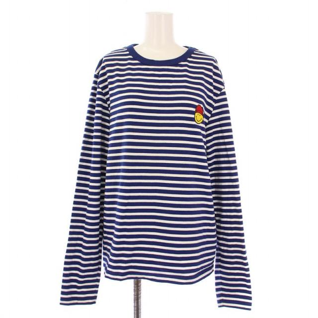 中古】アミ アレクサンドル マテュッシ スマイリーパッチストライプT  