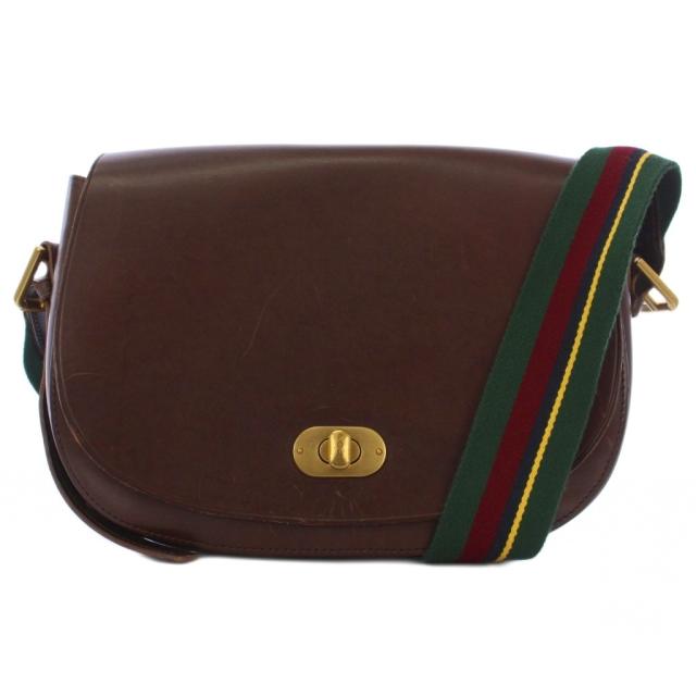 【中古】ポロ ラルフローレン POLO RALPH LAUREN ショルダーバッグ クロスボディバッグ レザー ブラウン レディース