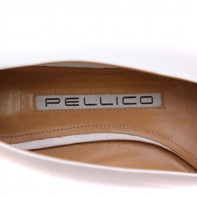 中古】ペリーコ PELLICO パンプス スクエアトゥ ローヒール レザー V