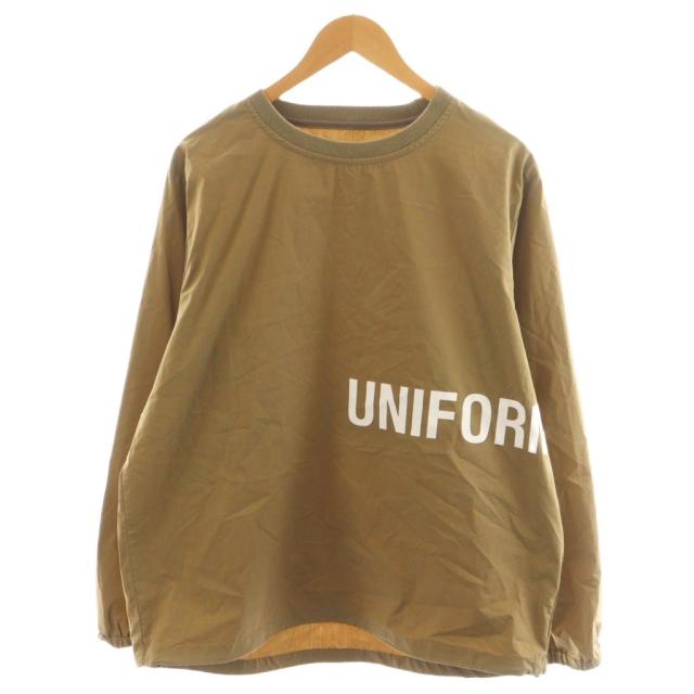 【中古】ユニフォームエクスペリメント PULLOVER SMOCK ジャケット プルオーバー ロゴ 2 茶 ブラウン UE-200060