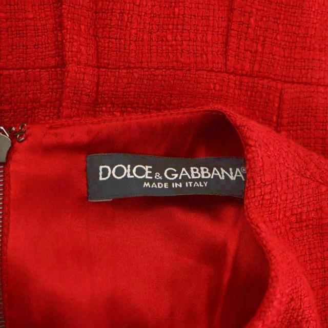 【中古】ドルチェ&ガッバーナ ドルガバ DOLCE&GABBANA ワンピース ロング丈 半袖 リネン混 麻 シルク 絹 38 赤 中古】ドルチェ&ガッバーナ ドルガバ DOLCE&GABBANA ワンピース ロング
