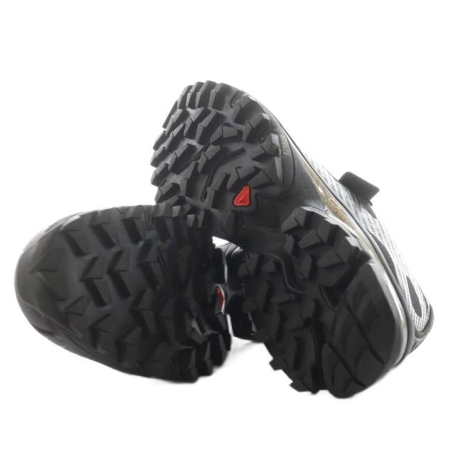 【中古】未使用品 エムエムシックス メゾンマルジェラ × サロモン スニーカー 22.0cm 黒 S66WS0102