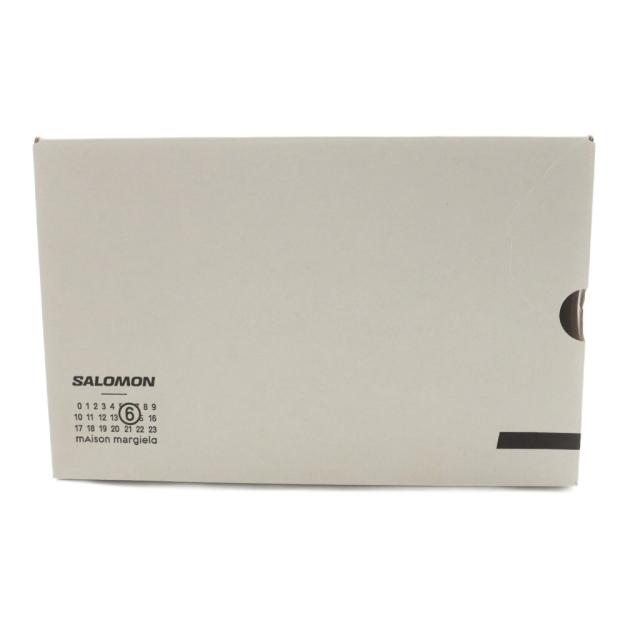 【中古】未使用品 エムエムシックス メゾンマルジェラ × サロモン スニーカー 22.0cm 黒 S66WS0102