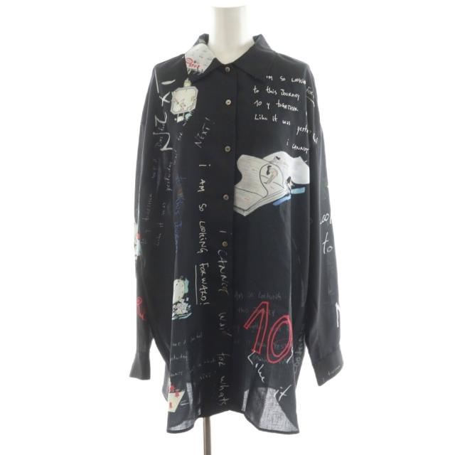 【中古】アメリヴィンテージ シャツ ブラウス 長袖 F 黒 ブラック 0225104610450