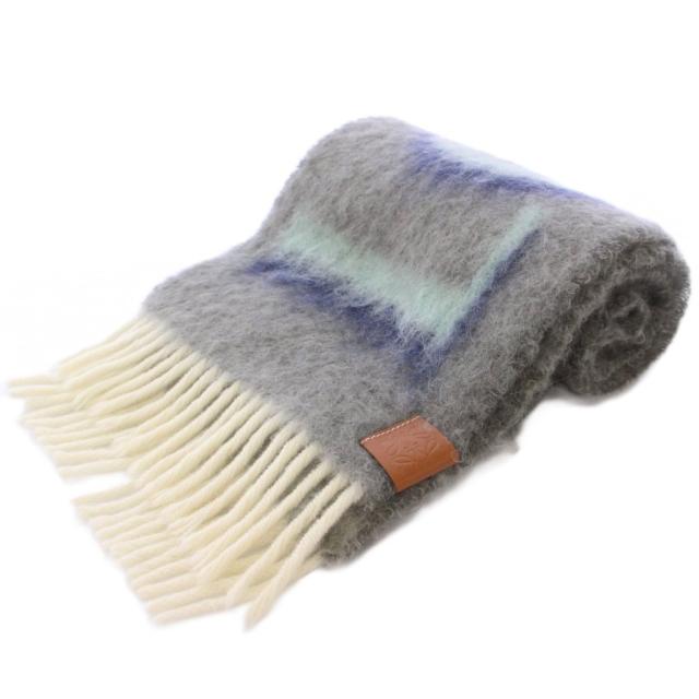 ロエベ LOEWE アナグラム バイカラースカーフ マフラー 衣料品 ウール  