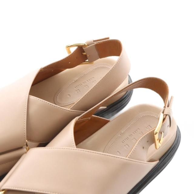 【中古】マルニ MARNI フスベット FUSSBETT サンダル ストラップ レザー 36 ベージュ /AN16 レディース 中古】マルニ MARNI フスベット FUSSBETT サンダル ストラップ レザー