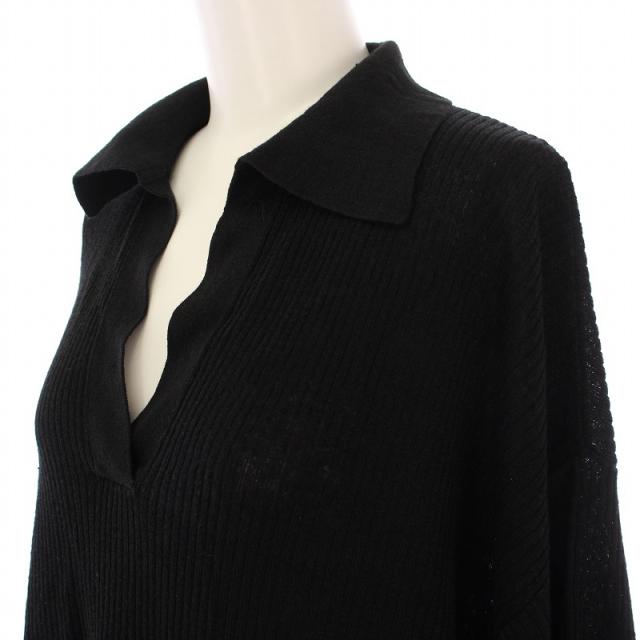 中古】アパルトモン ドゥーズィエムクラス 襟付きリネンニットプル