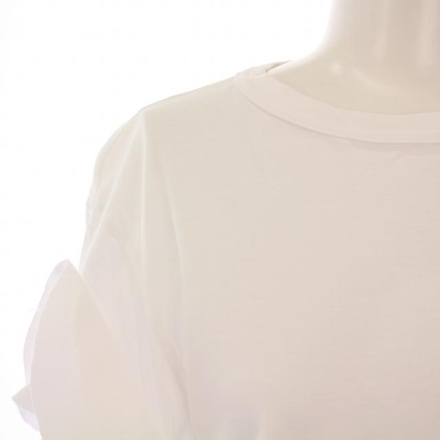 【中古】シーニュ Cygne Tシャツ カットソー 半袖 クルーネック ストレッチ フリル F 白 ホワイト /BB レディース