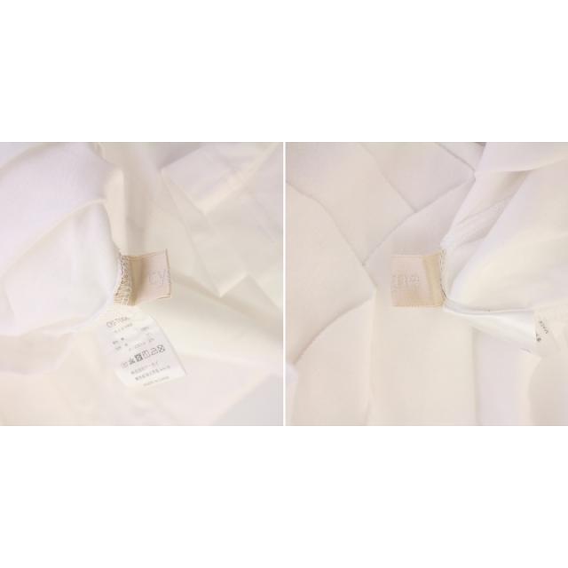 【中古】シーニュ Cygne Tシャツ カットソー 半袖 クルーネック ストレッチ フリル F 白 ホワイト /BB レディース