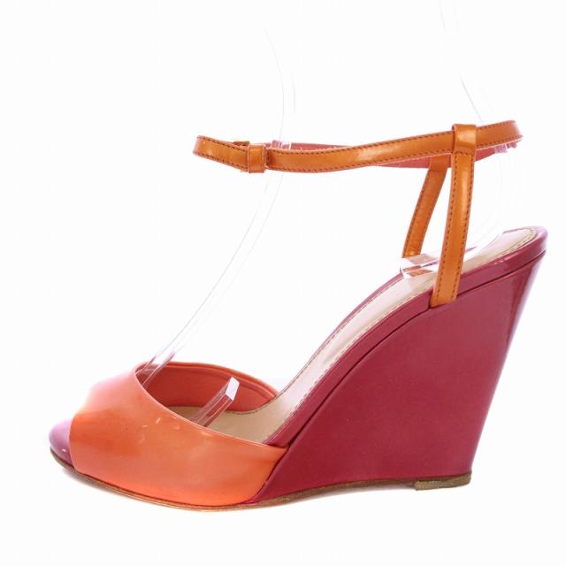 赤いセルジオロッシサンダル sergio rossi フラットサンダル 中古