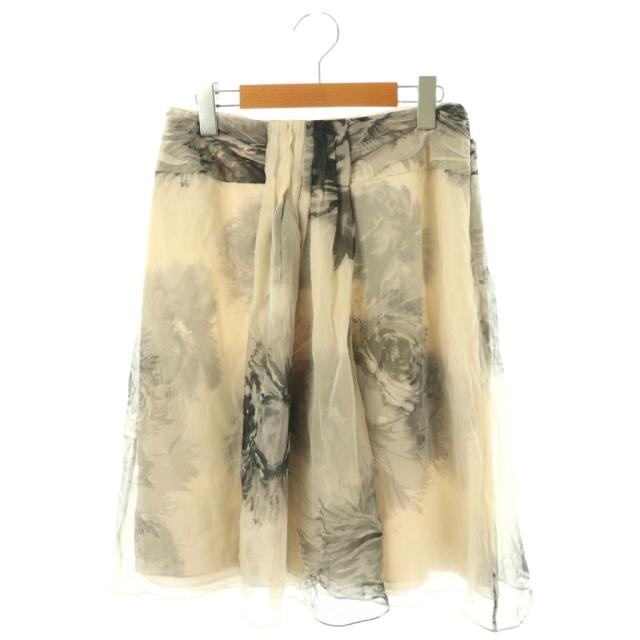 EPOCA グレー ひざ丈ワンピース 42 美品 エポカ EPOCA 膝丈ワンピース