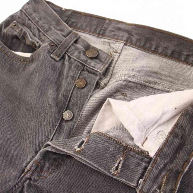 【中古】リーバイス Levi's 1988年 USA製 先染め デニムパンツ ジーンズ ストレート W27 L34 グレー 501-0658_5