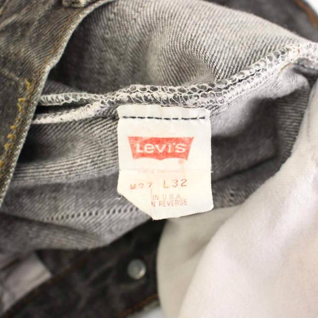 【中古】リーバイス Levi's 1988年 USA製 先染め デニムパンツ ジーンズ ストレート W27 L34 グレー 501-0658_6