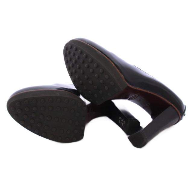 中古】トッズ TOD'S パンプス チャンキーヒール ハイヒール レザー