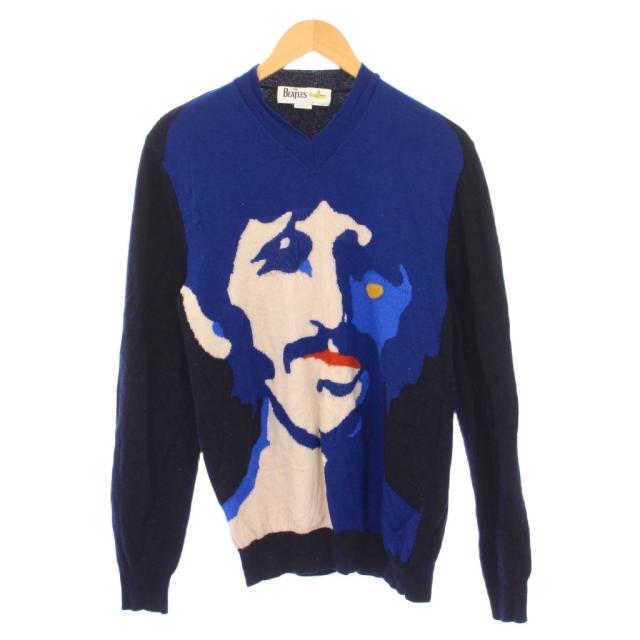 【中古】ステラマッカートニー ビートルズ オンリーアノーザンソング ニット セーター 長袖 ウール 紺 青