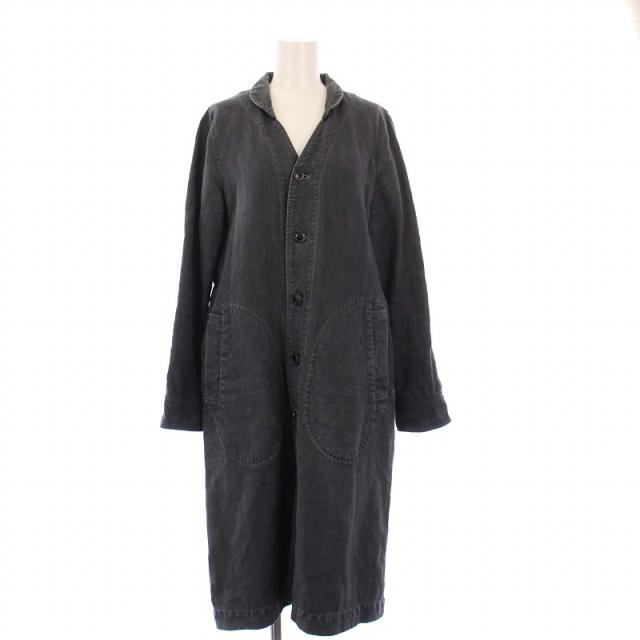 【中古】ネストローブ nest Robe ロングコート アウター リネン グレー 01093-0249 /KH レディース