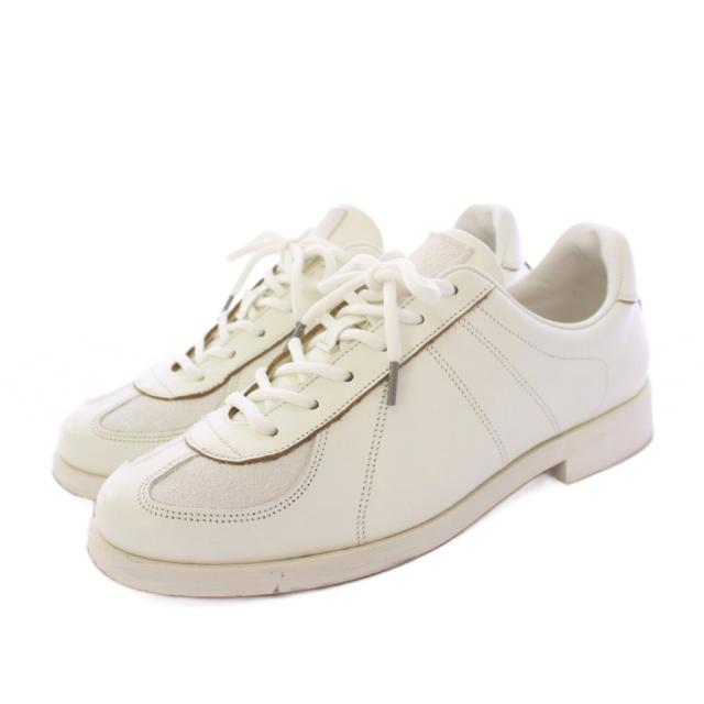 【中古】フットザコーチャー NON-SPORTY SNEAKERS GERMAN ローカットスニーカー レザー 5.5 ホワイト 中古】フットザコーチャー NON-SPORTY SNEAKERS GERMAN ローカット