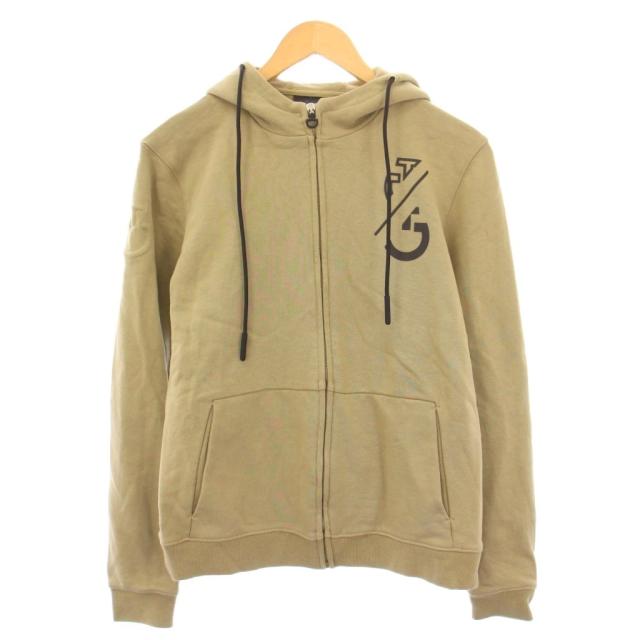 【中古】カヴァレリアトスカーナ ジップアップパーカー ジャケット アウター スウェット ストレッチ ロゴ M カーキ