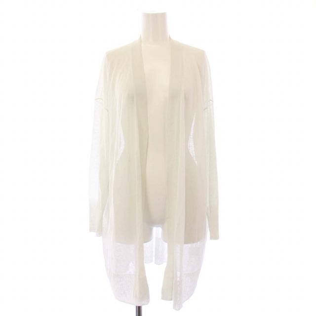 【中古】セオリーリュクス theory luxe 24SS Fortuna Dolly ニットカーディガン 長袖 シアー 38 ホワイト 4203704 /KH レディース