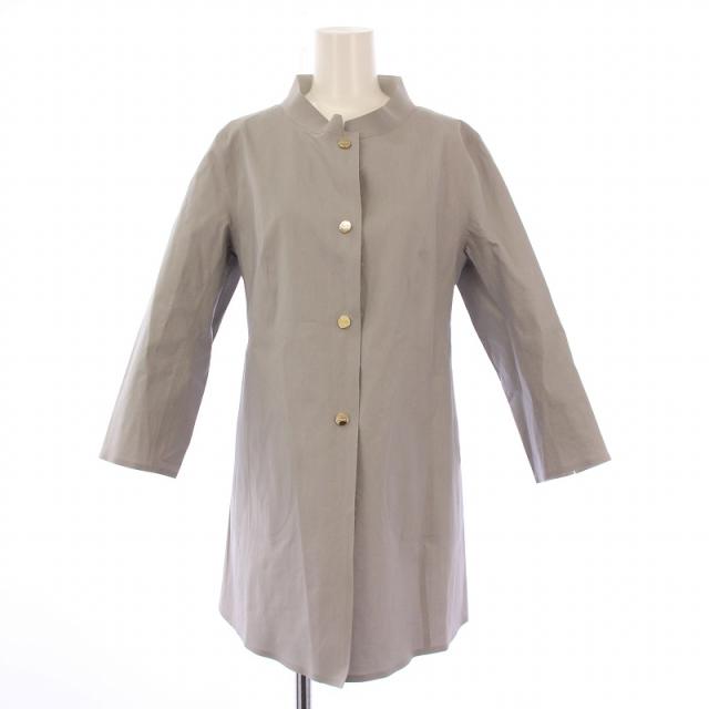 【中古】ヘルノ HERNO スタンドカラーリバーシブルロングコート アウター 42 ライトグレー GC0262D-13815S 中古】ヘルノ HERNO スタンドカラーリバーシブルロングコート アウター