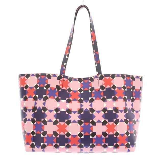 中古】エミリオプッチ EMILIO PUCCI トートバッグ レザー 総柄 ピンク