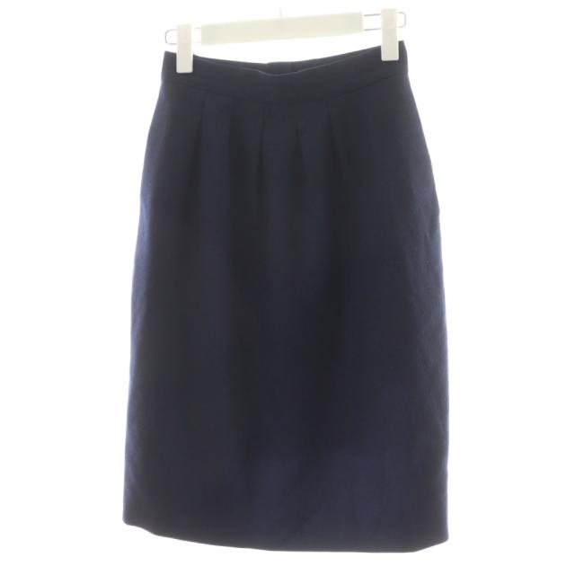 【中古】シャネル CHANEL BOUTIQUE タイトスカート ひざ丈 紺 ネイビー /AN19 レディース