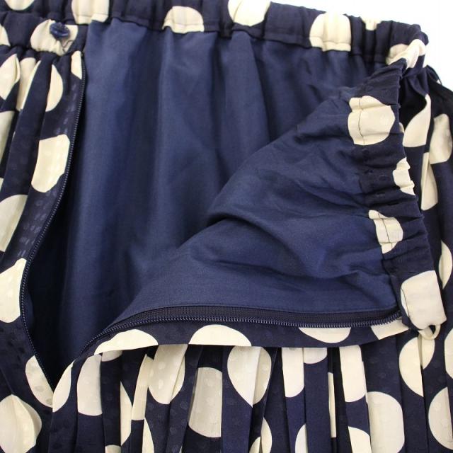 中古】ドゥロワー Drawer ドットプリーツスカート フレア マキシ
