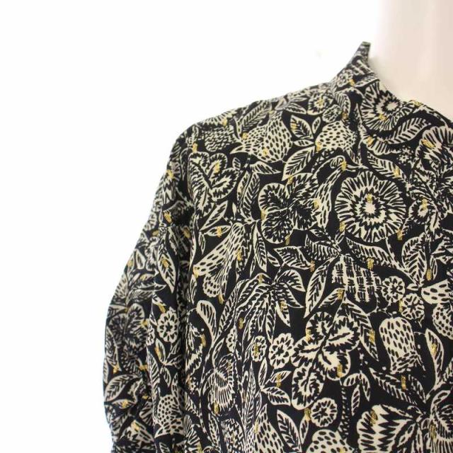【中古】未使用品 ジャーナルスタンダードレサージュ DEVEAUX GOLDラメモノトーンシャツ ブラウス アイボリー 黒 中古】ジャーナルスタンダードレサージュ DEVEAUX GOLDラメモノトーン