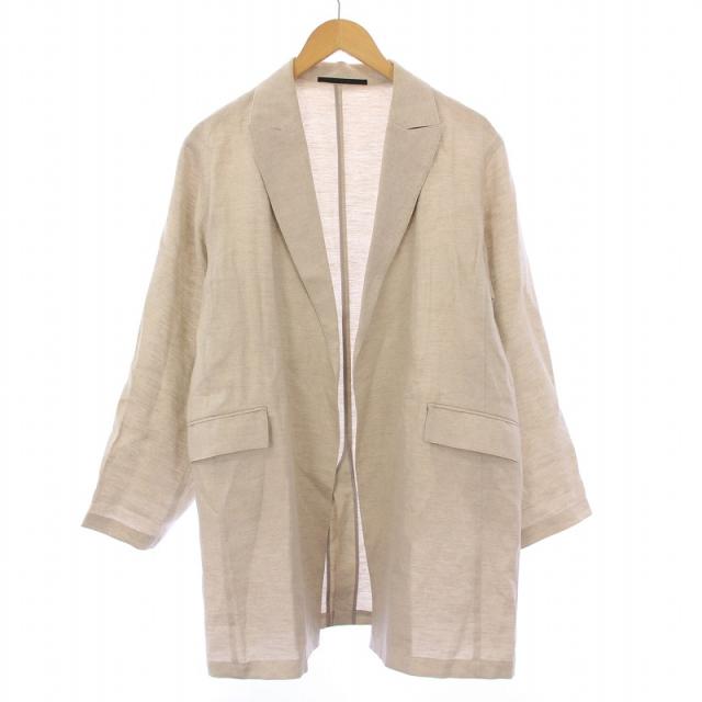 【中古】エーピーストゥディオ AP STUDIO 24SS リネンミックスライトジャケット アウター 前開きトッパー ベージュ