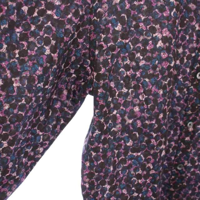 PS Paul Smith ポールスミス　花柄　総柄　シャツ　青 PS Paul Smithポールスミス 半袖シャツ 花柄 総柄 38 コットン レディース