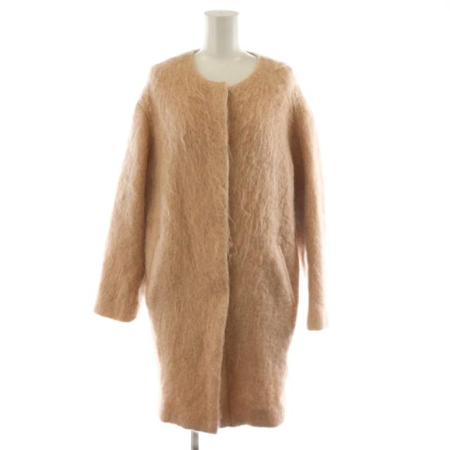 【STRAWBERRY FIELDS】襟ビジュー付ノーカラーコート ストロベリーフィールズ ノーカラーコート STRAWBERRY FIELDS】襟