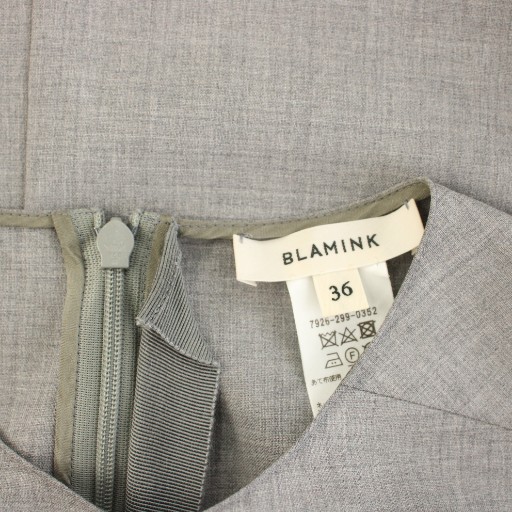 中古】ブラミンク FALL ウールクルーネックロングスリーブワンピース