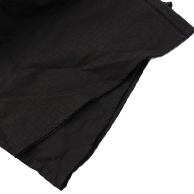 【中古】エルメス HERMES シャツワンピース バンドカラー 半袖 ロング 総柄 プルオーバー 36 ブラック /KH レディース_7