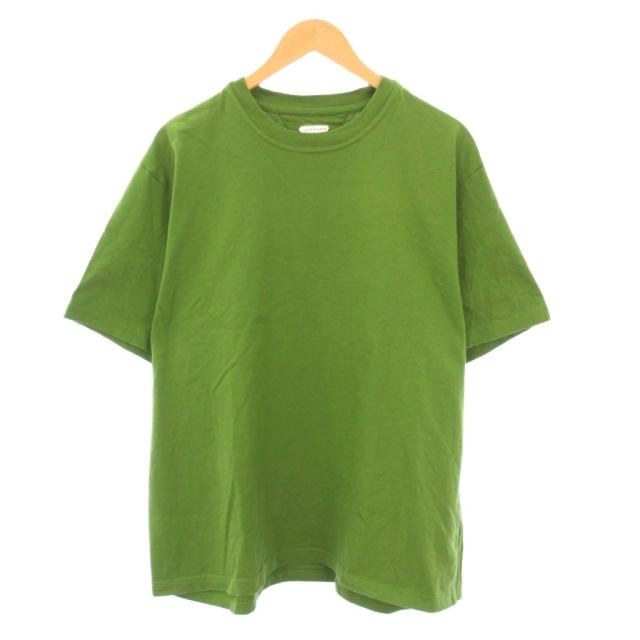 【中古】ボッテガヴェネタ BOTTEGA VENETA Tシャツ 半袖 クルーネック ストレッチ 刺繍 XL 緑 グリーン /BB メンズ