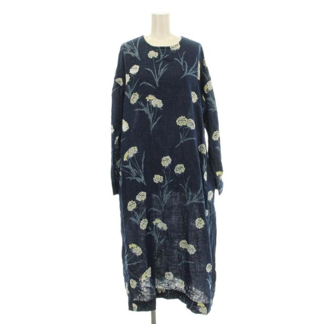 45r ワンピース 45rpm 45R インドシルクのギャザードレス 新品45R