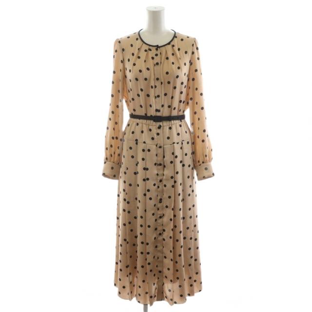 中古】アナイ ANAYI 23SS サテンドットプリーツ切り替え ワンピース