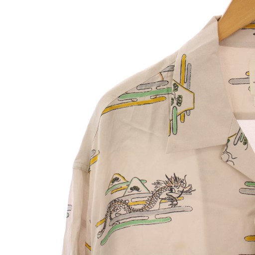 【中古】ビズビム VISVIM 24SS COPA SHIRT S/S コパシャツ ショートスリーブ オープンカラー 半袖 総柄 グレージュ 中古】ビズビム VISVIM 24SS COPA SHIRT S/S コパシャツ ショート