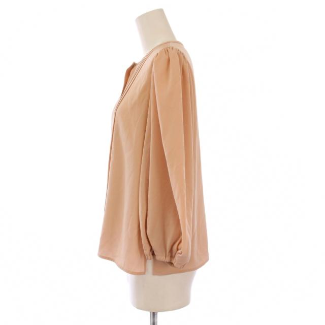 【中古】デイジーリンフォクシー DAISY LIN For FOXEY デイジーパフブラウス シャツ 七分袖 バンドカラー 40 ピンク 中古】デイジーリンフォクシー DAISY LIN For FOXEY デイジーパフ