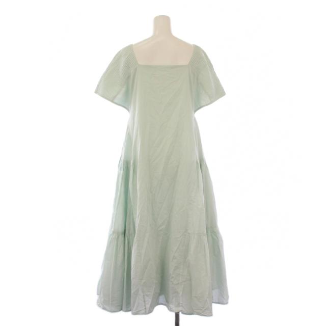 【中古】マーレット Essaouira フレアワンピース マキシ ロング フレンチスリーブ 半袖 スクエアネック 水色 中古】マーレット Essaouira フレアワンピース マキシ ロング フレンチ