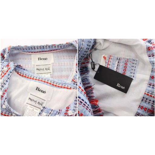 中古】ルネ MALHIA KENT タグ付き セットアップ ツイード ノーカラー