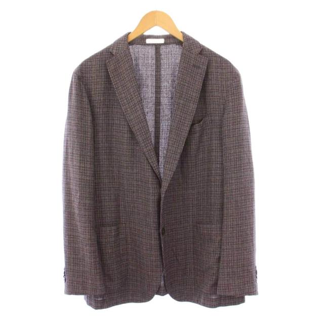 【中古】ボリオリ LINEA K.JACKET テーラードジャケット ブレザー アウター ウール チェック柄 マルチカラー