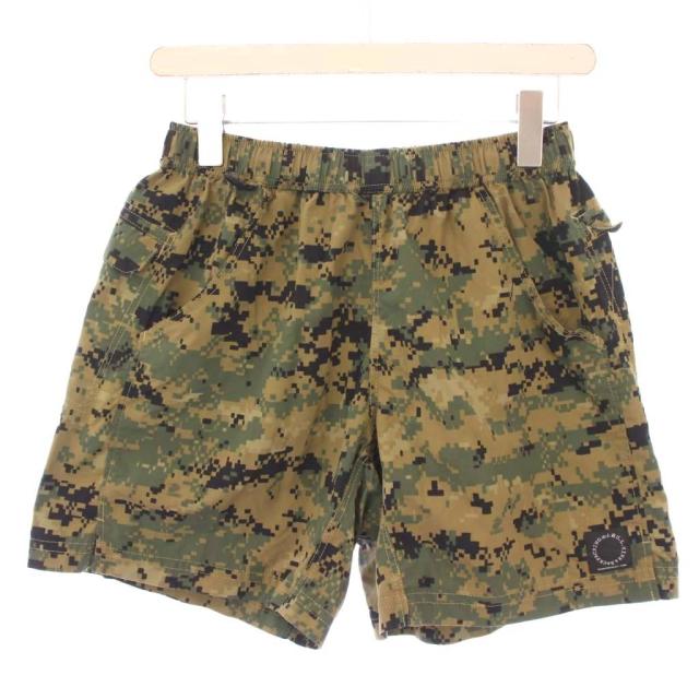 【中古】山と道 U.L. HIKE & BACKPACKING ショートパンツ イージー ナイロン ウエストゴム カモフラ 迷彩柄 カーキ