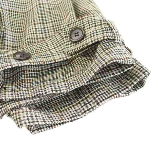 ファーファー オーバーサイズトレンチコート ロング丈 チェック柄 F