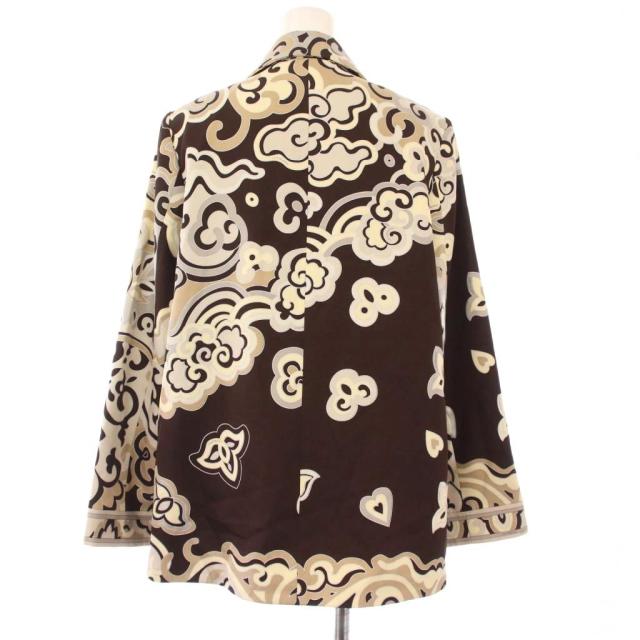 中古】レオナール LEONARD FASHION テーラードジャケット 2B 総柄