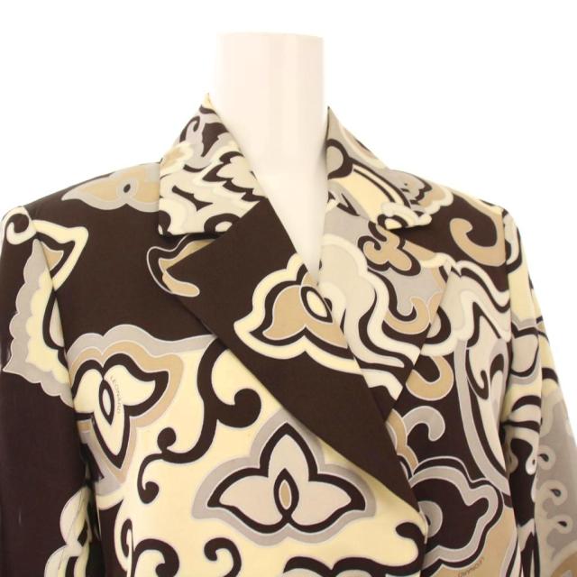 中古】レオナール LEONARD FASHION テーラードジャケット 2B 総柄