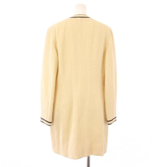 【中古】シャネル CHANEL ノーカラーコート ツイード アウター ボタンレス 38 ベージュ /KH レディース_2