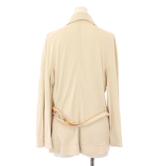 【中古】レオナール LEONARD PARIS ステンカラージャケット ロゴボタン 44 ベージュ /KH レディース 中古】レオナール LEONARD PARIS ステンカラージャケット ロゴボタン