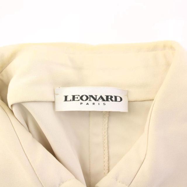 中古】レオナール LEONARD PARIS ステンカラージャケット ロゴボタン